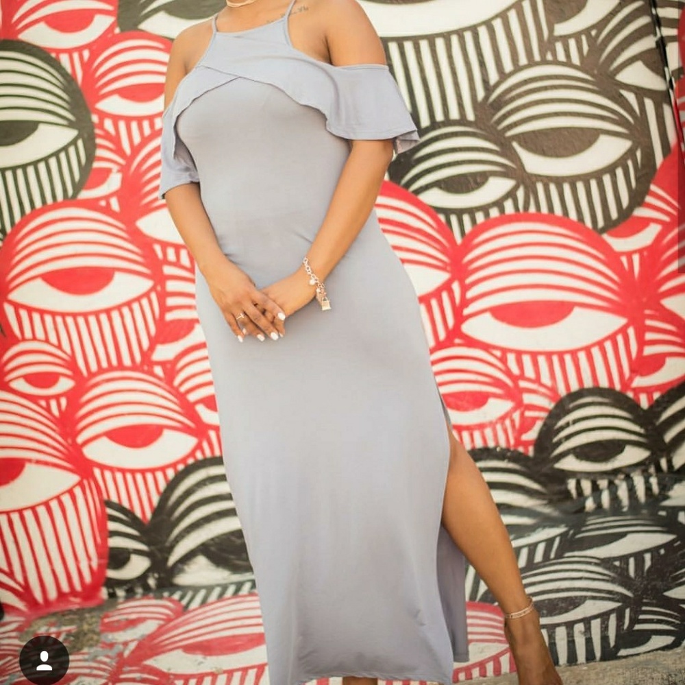 Blue maxi dress
